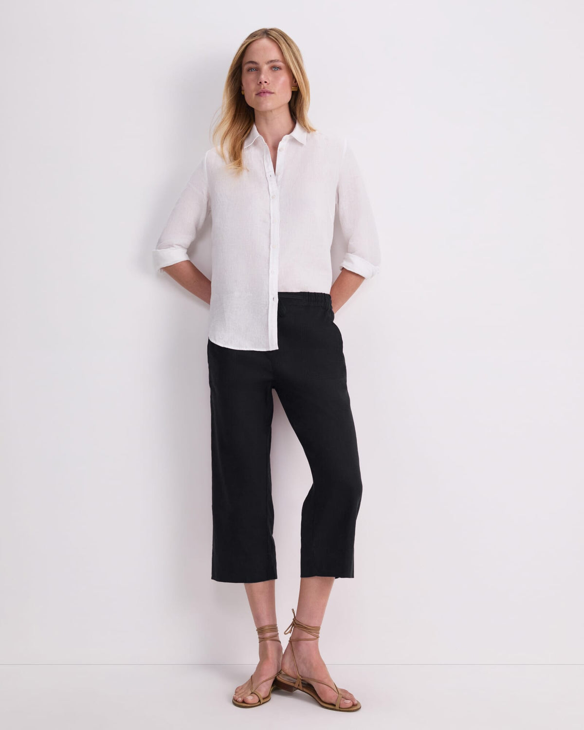 Rosa Crop Linen Pant