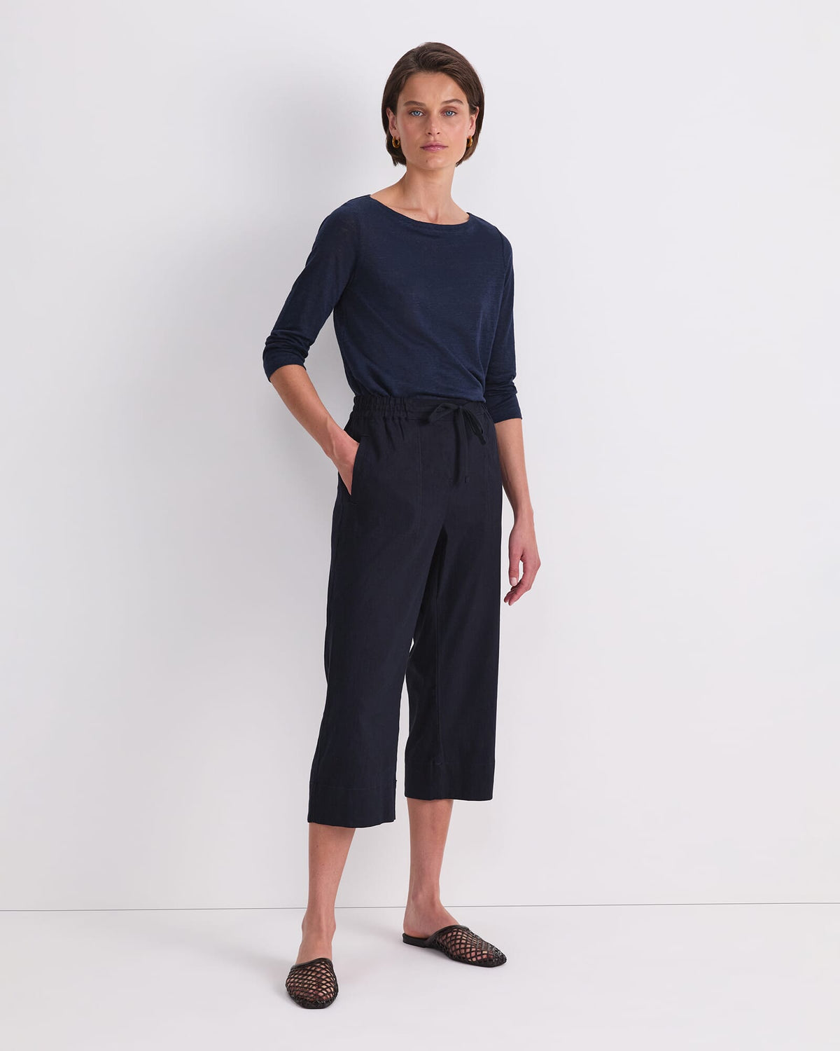 Rosa Crop Linen Pant