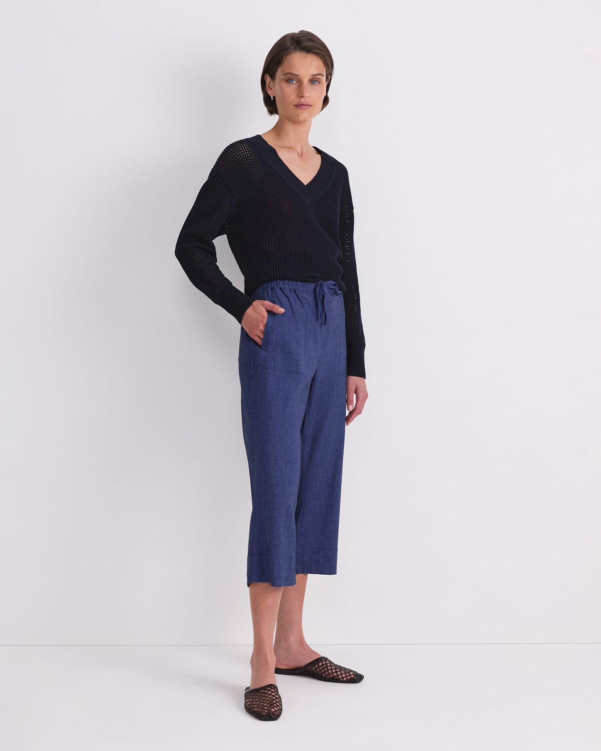 Rosa Crop Linen Pant