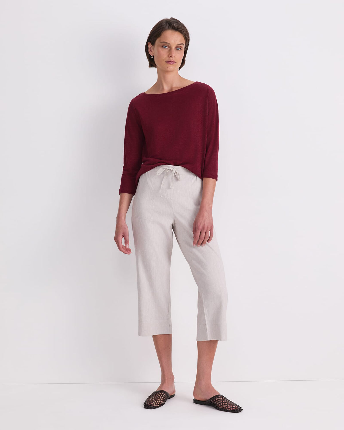 Rosa Crop Linen Pant
