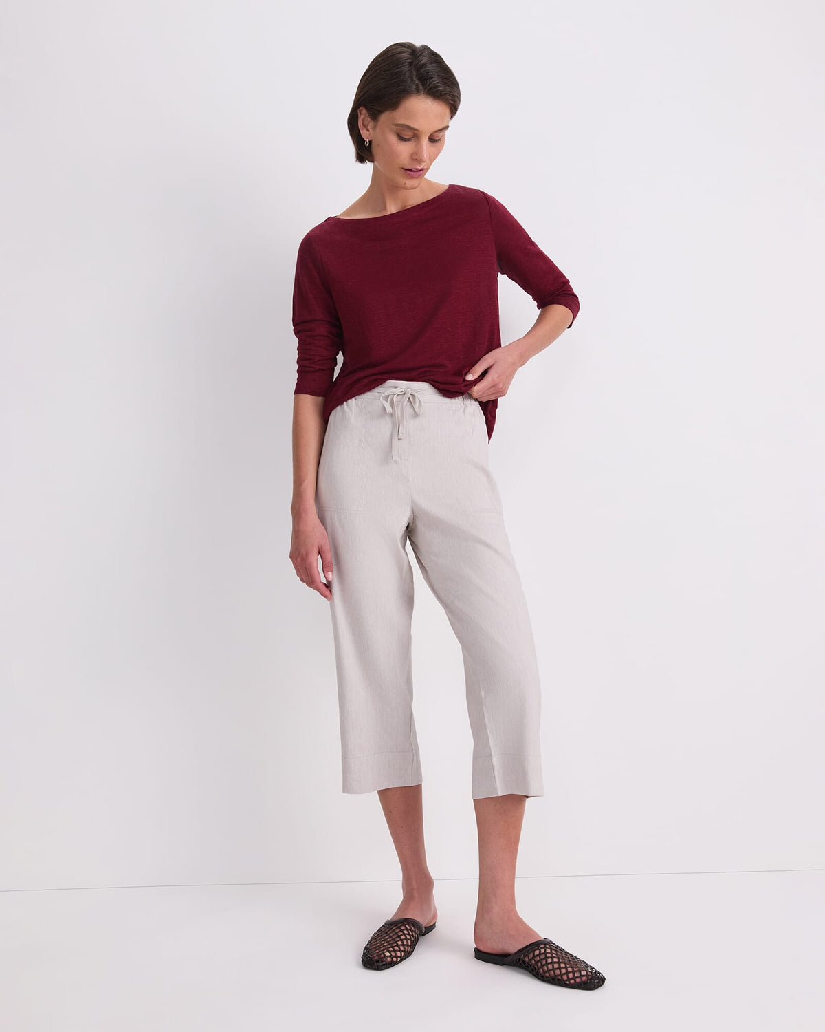 Rosa Crop Linen Pant