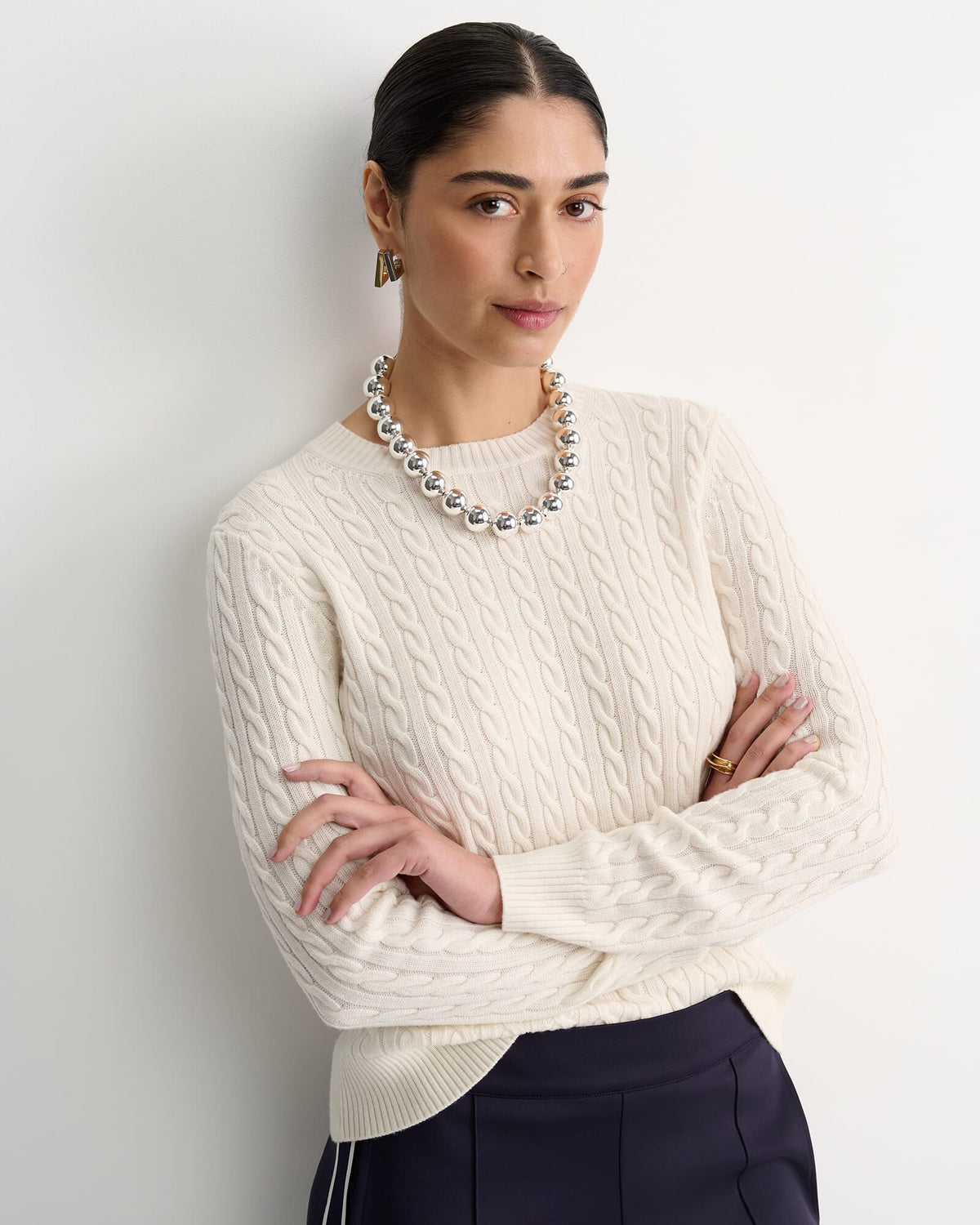 Merino Wool Baby Cable Sweater