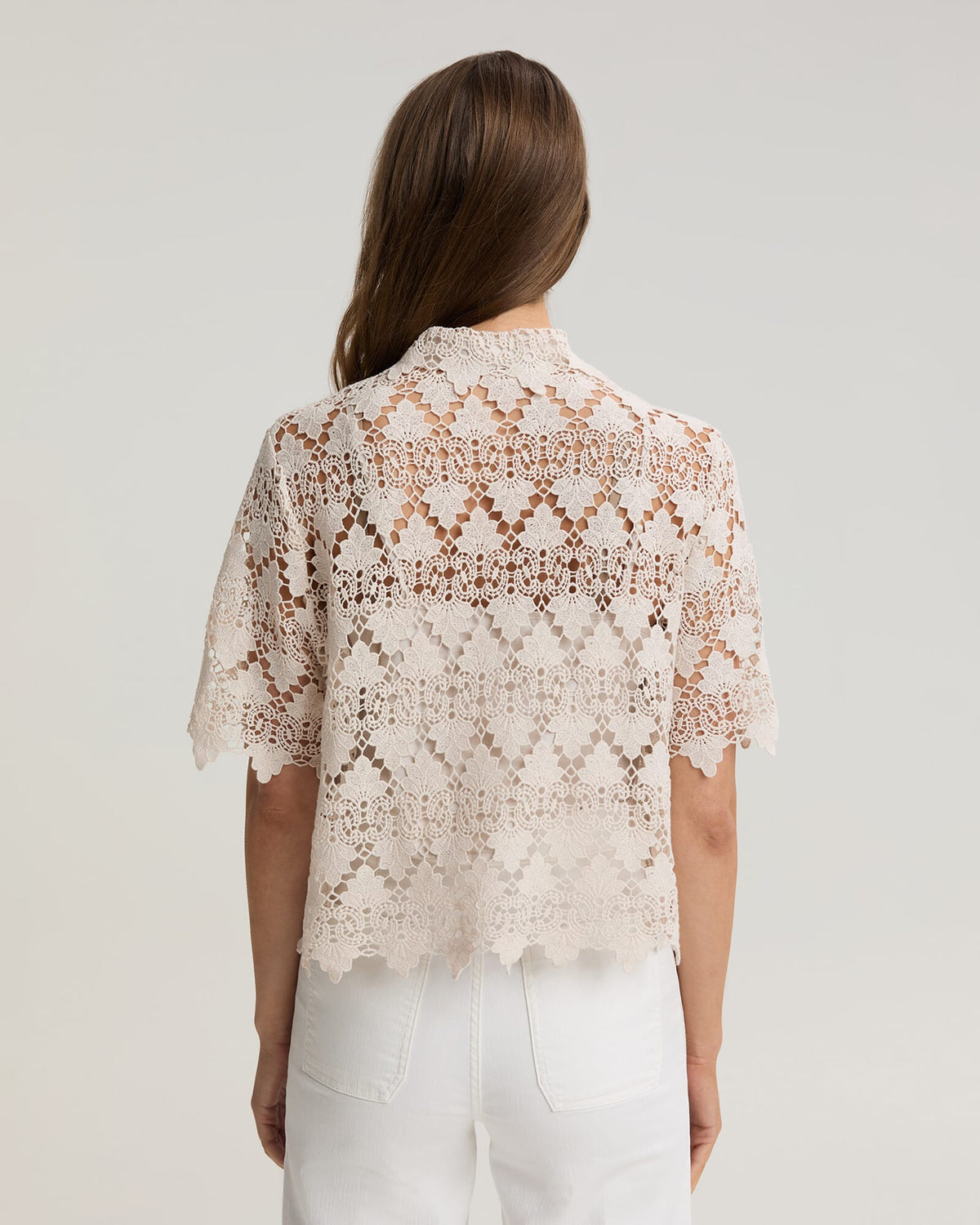 Ariana Lace Cropped Shirt