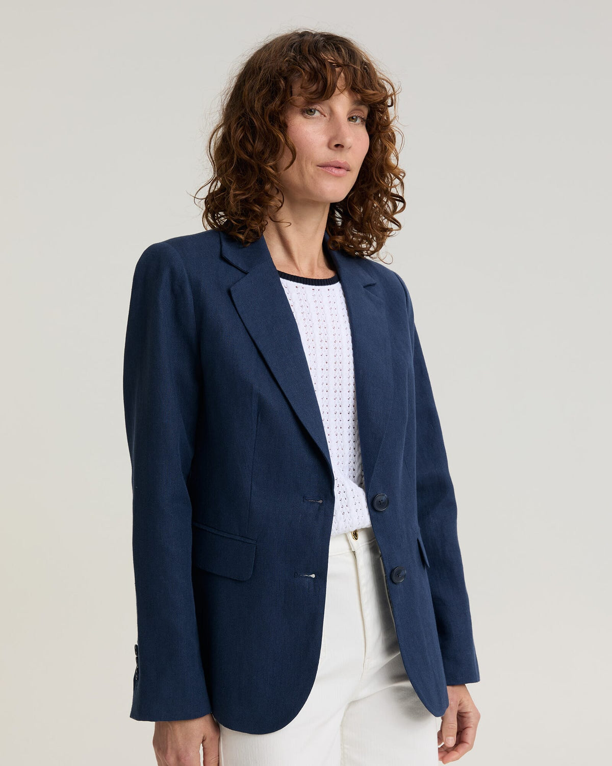 Freya Short Linen Blazer