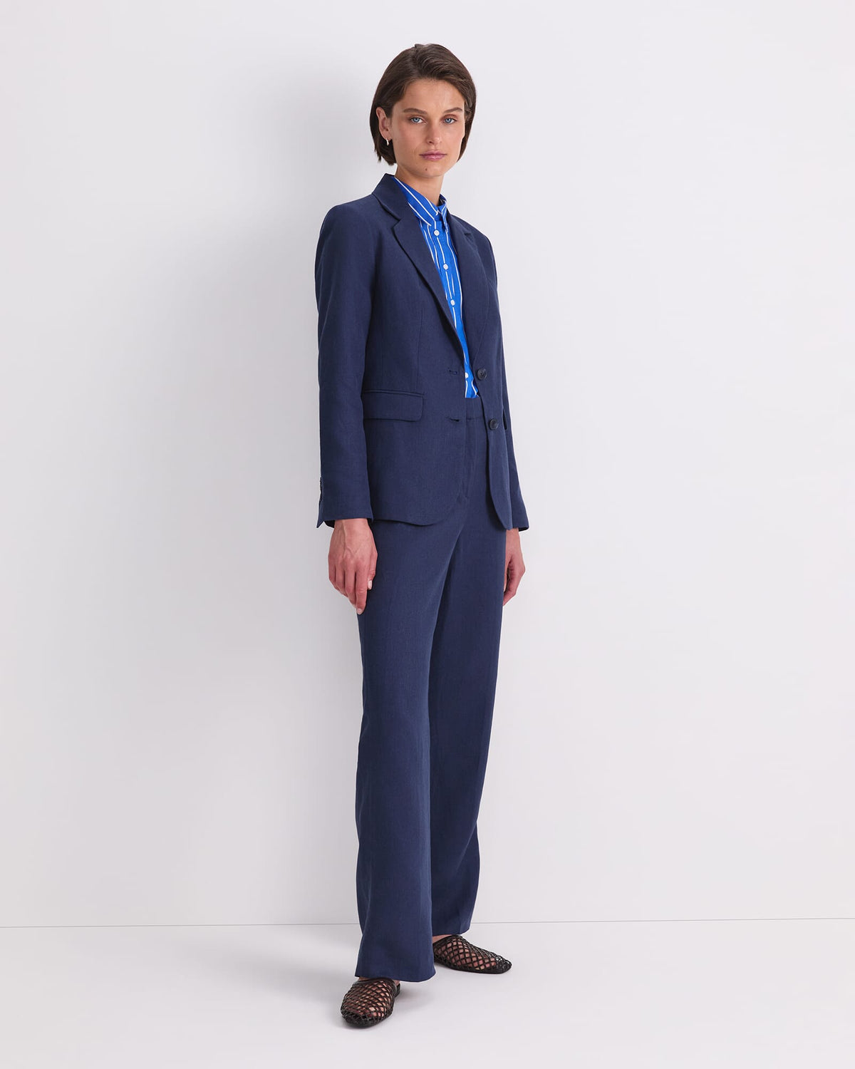 Freya Short Linen Blazer