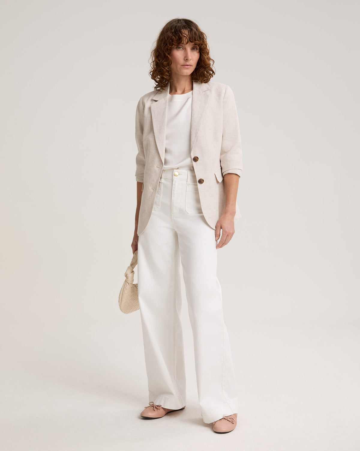 Freya Short Linen Blazer