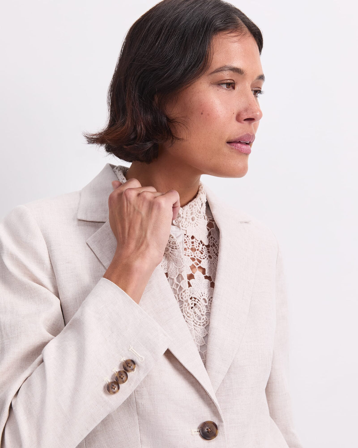 Freya Short Linen Blazer
