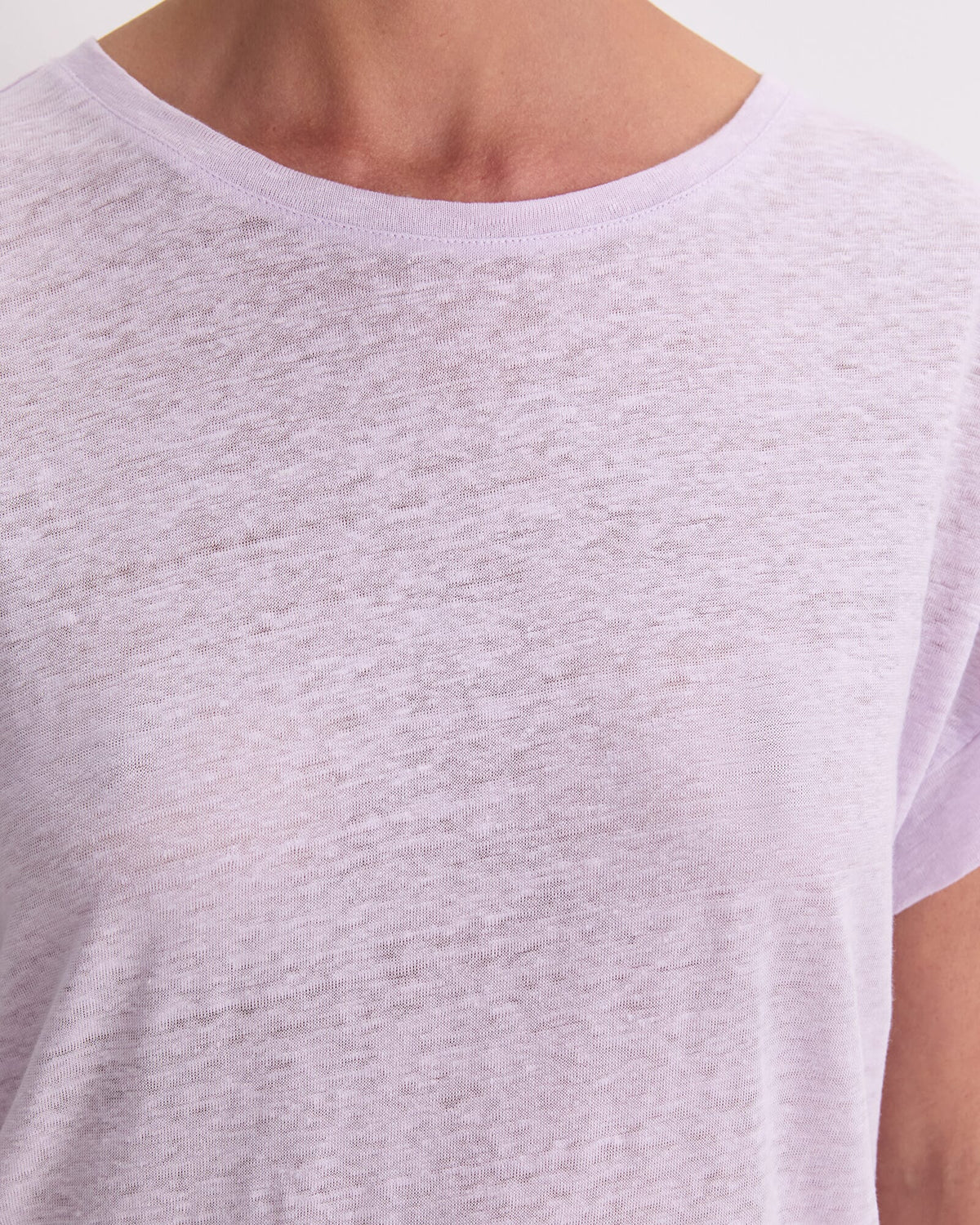 Tonia Crew Neck Linen Tee