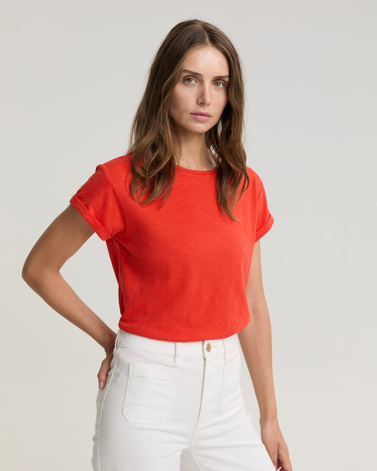 Alexa Slub Cotton Tee