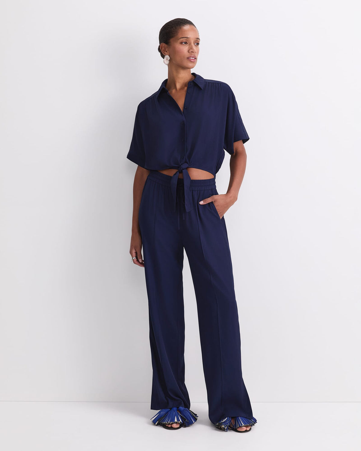 Meryem Tie Front Blouse