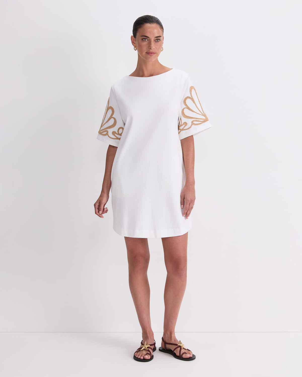 Eliza Embroidery Mini Dress
