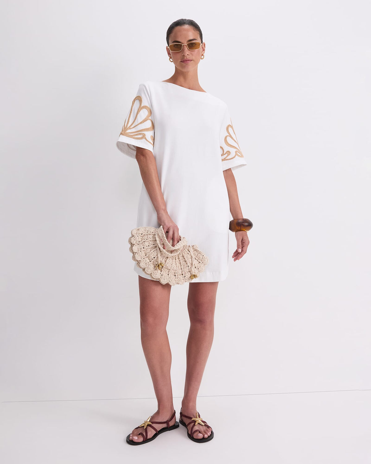 Eliza Embroidery Mini Dress