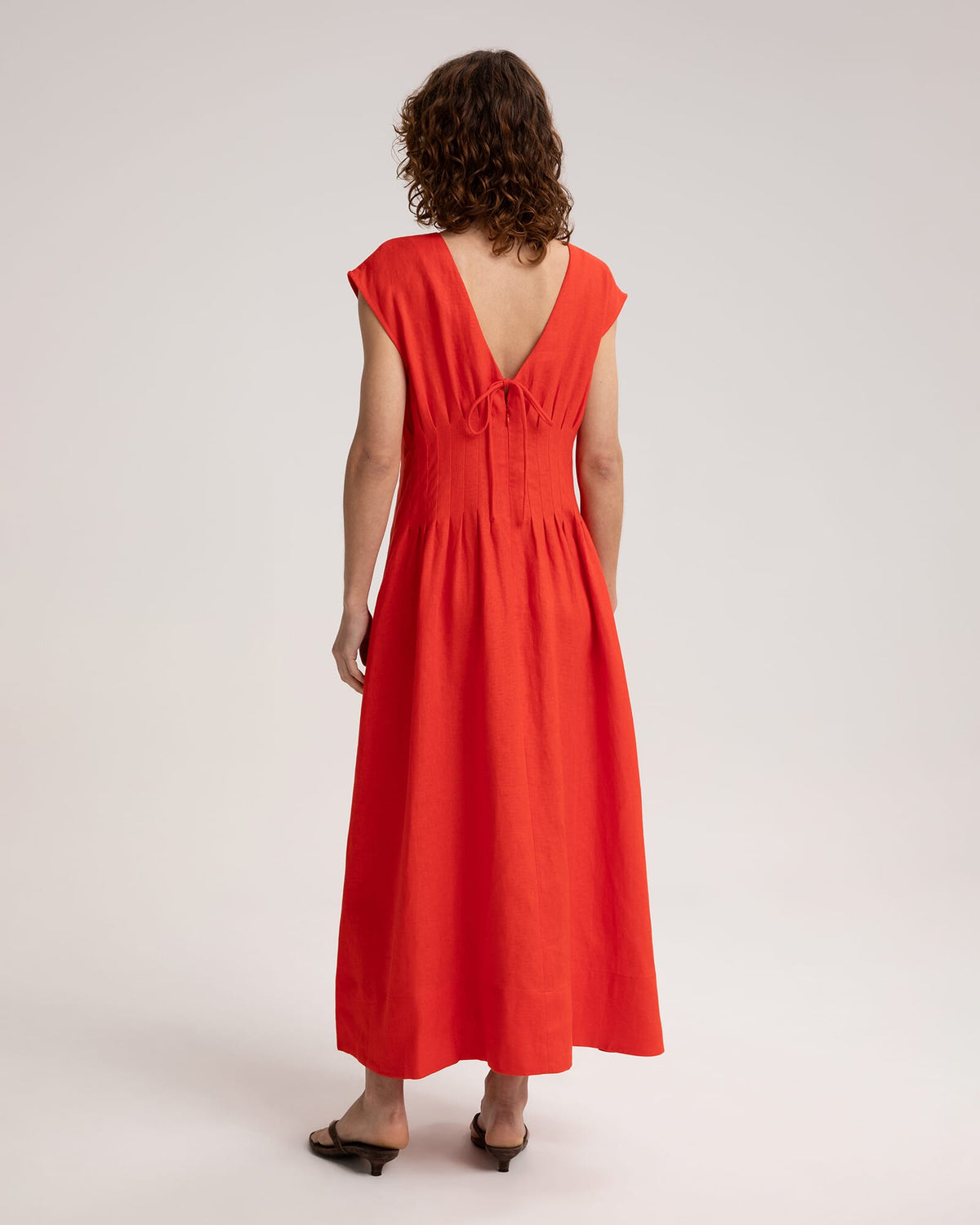 Ariana Pintuck Linen Dress