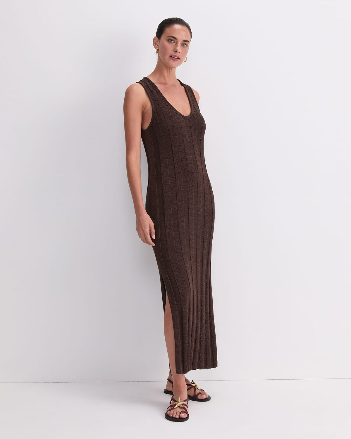 Josie Tape Yarn Knit Maxi Dress
