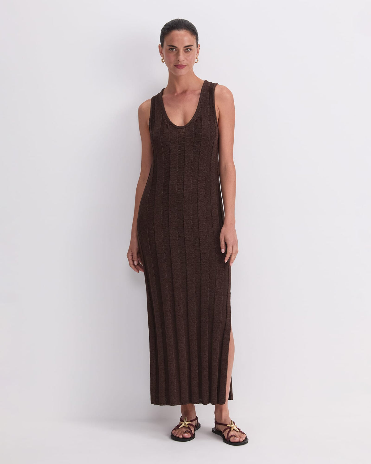Josie Tape Yarn Knit Maxi Dress