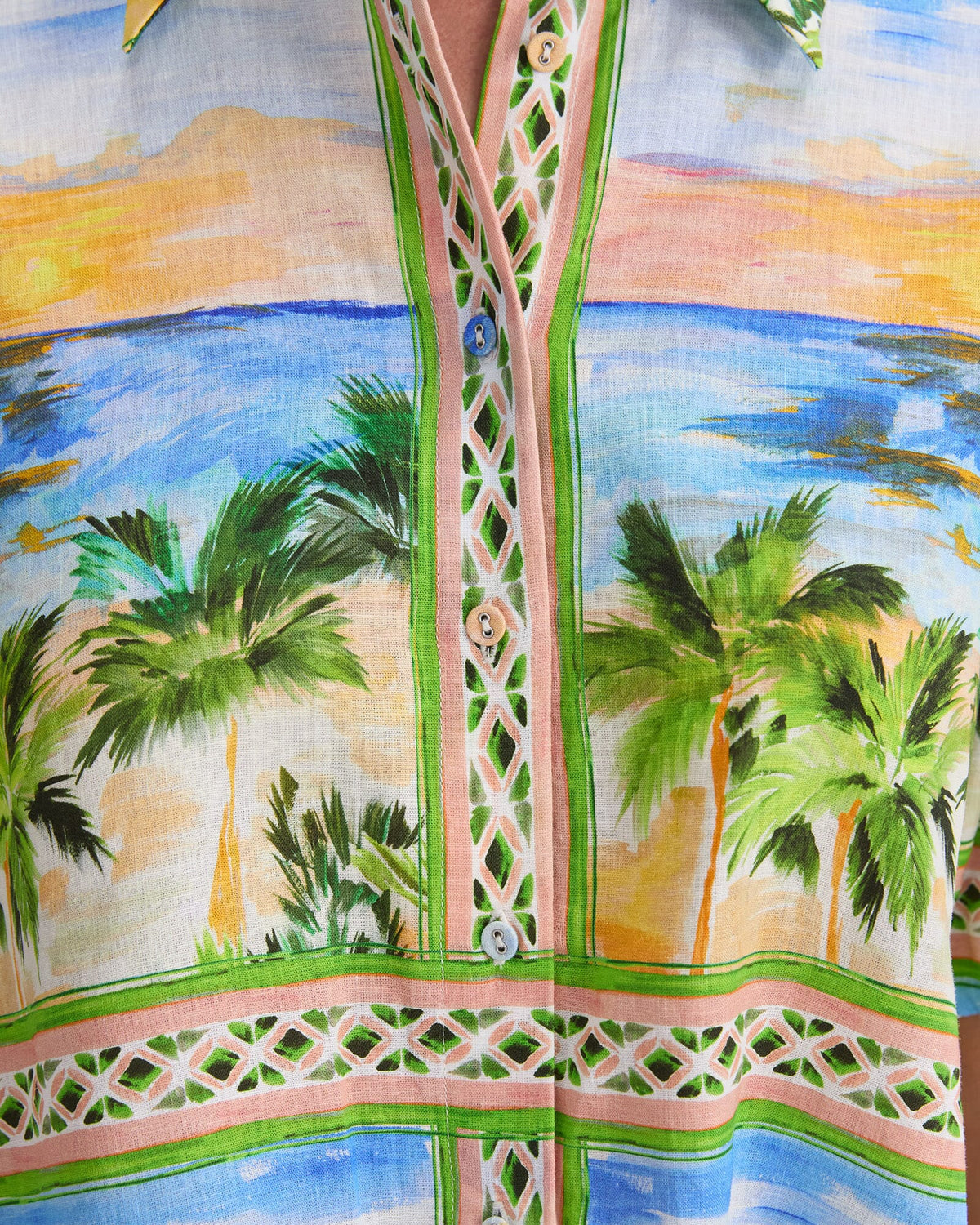 Sunset Palm Blouse