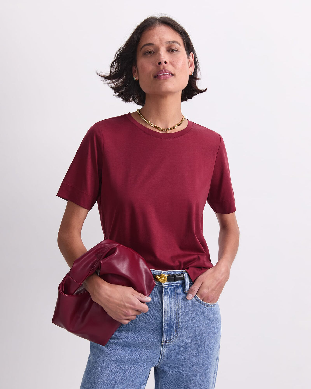 Mercerised Cotton Short Sleeve Tee