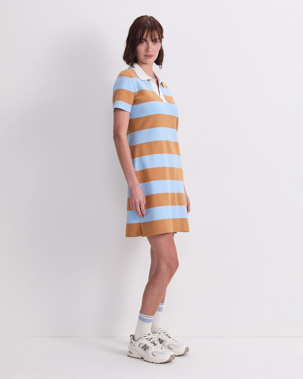 Knit Polo Mini Dress