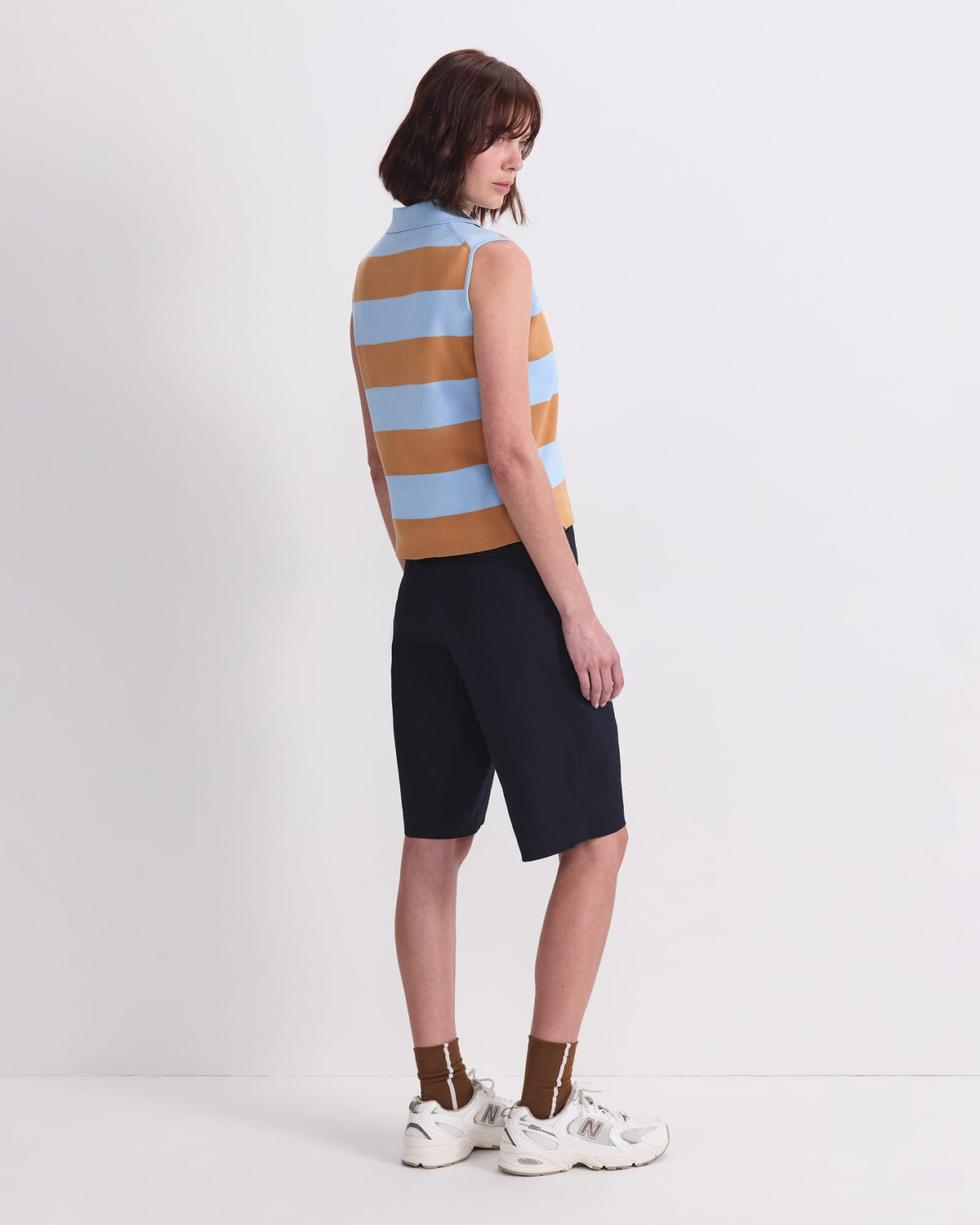 Knit Sleeveless Polo Tank