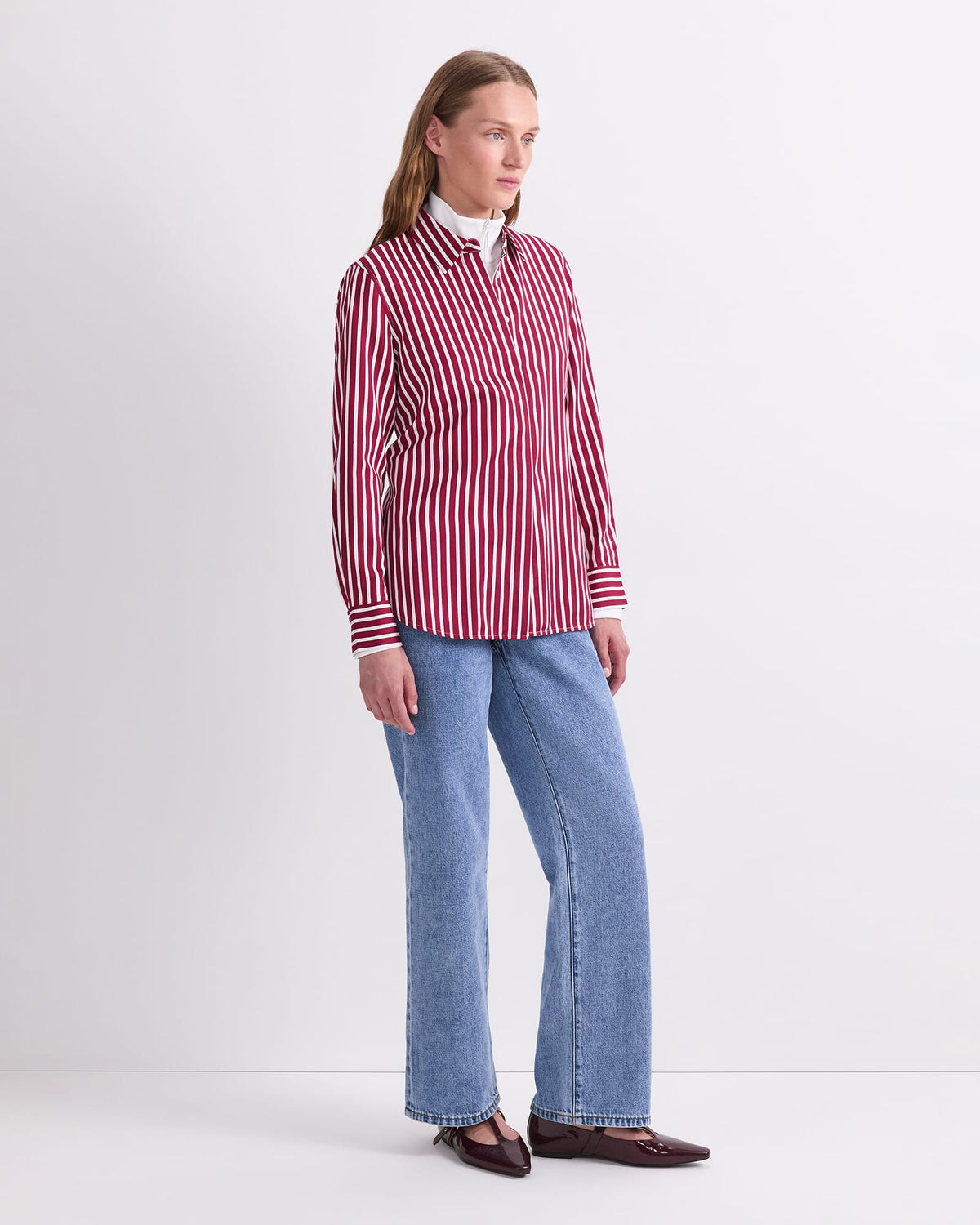 Hannah Stripe Cotton Silk Shirt