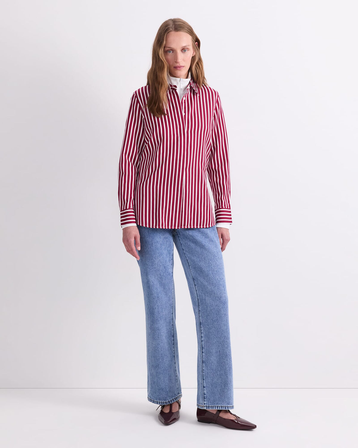 Hannah Stripe Cotton Silk Shirt
