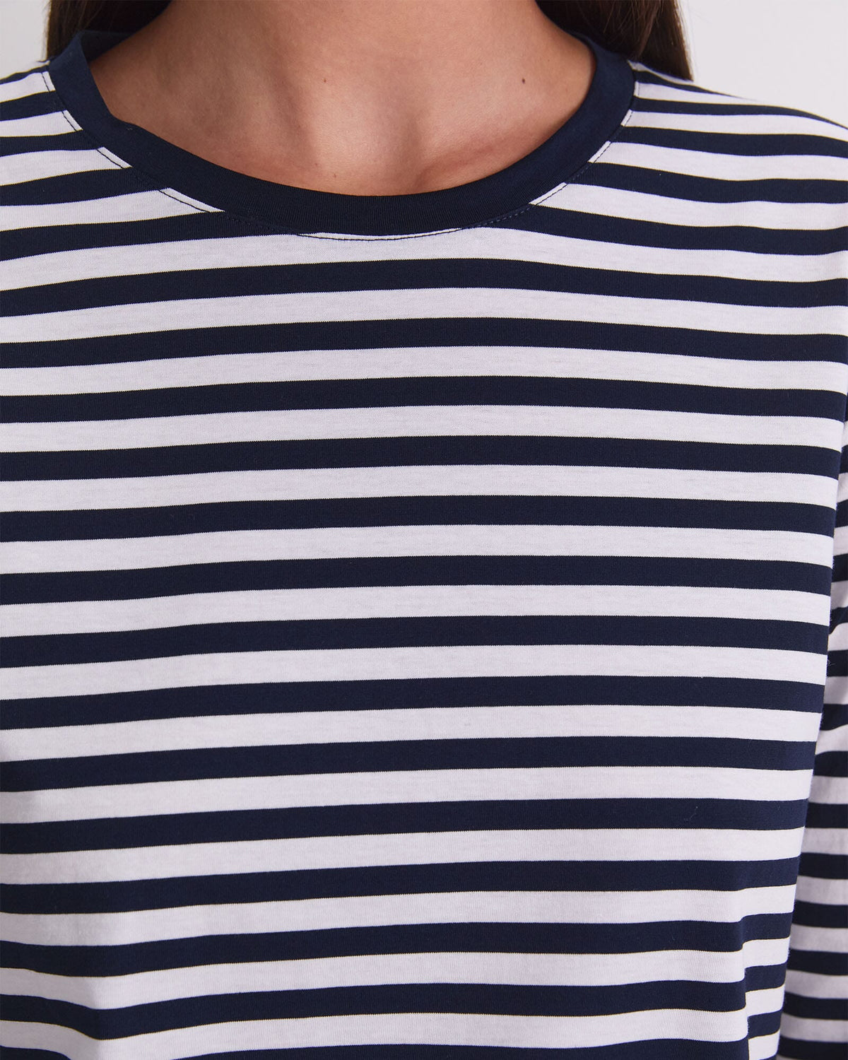 Mercerised Cotton Three Quarter Sleeve Tee