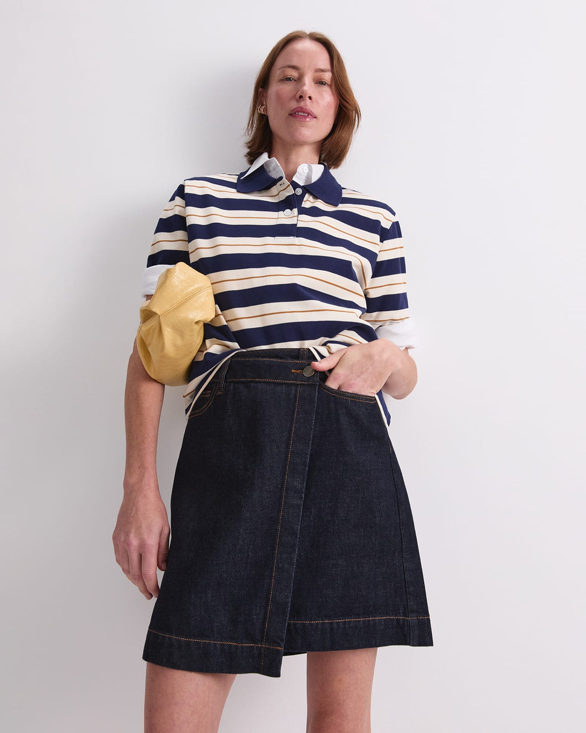 Simmi Denim Wrap Skirt