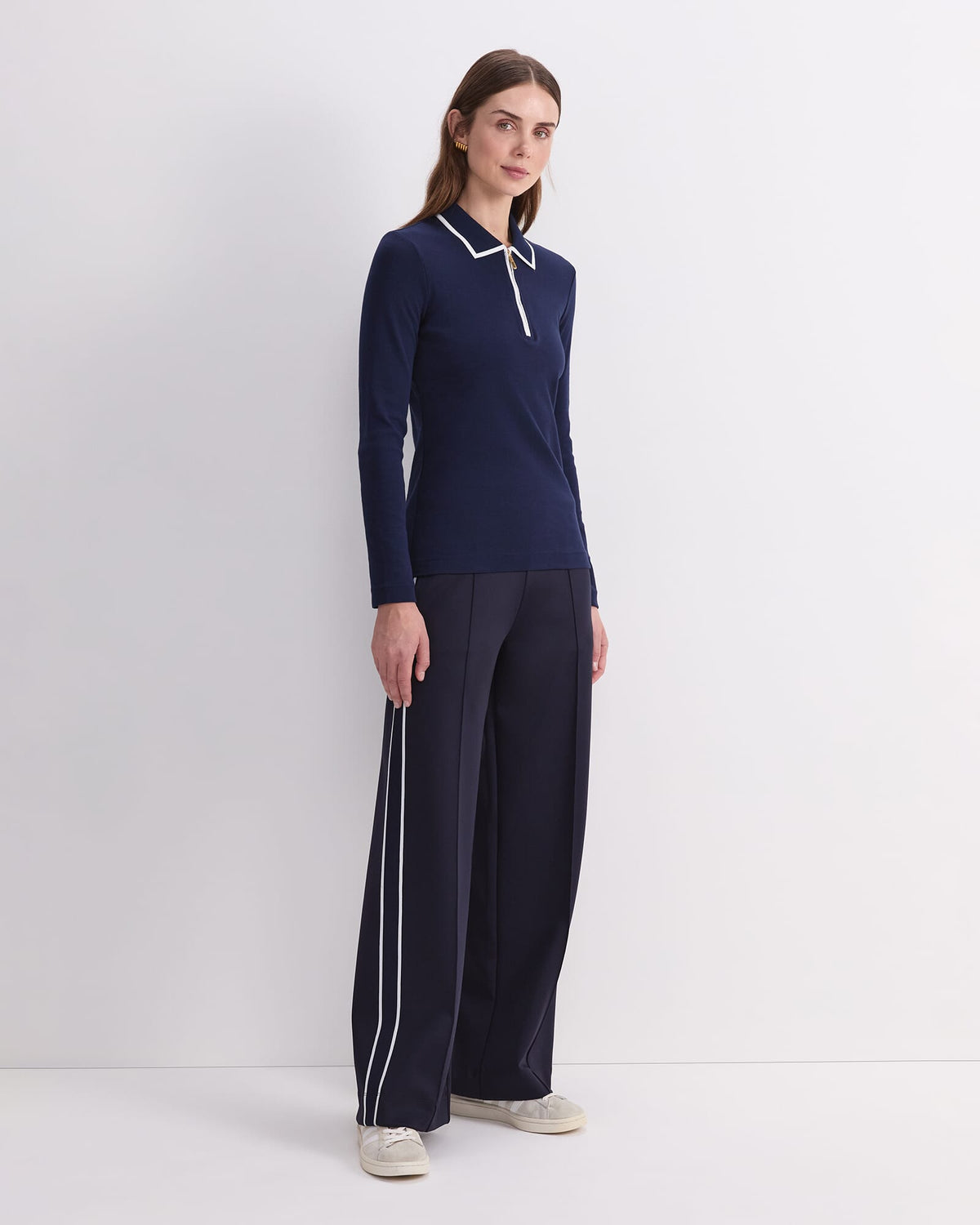 Lucy Cotton Quarter Zip Top