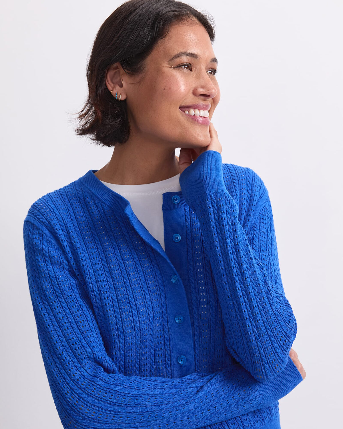 Elka Cable Pointelle Cardigan