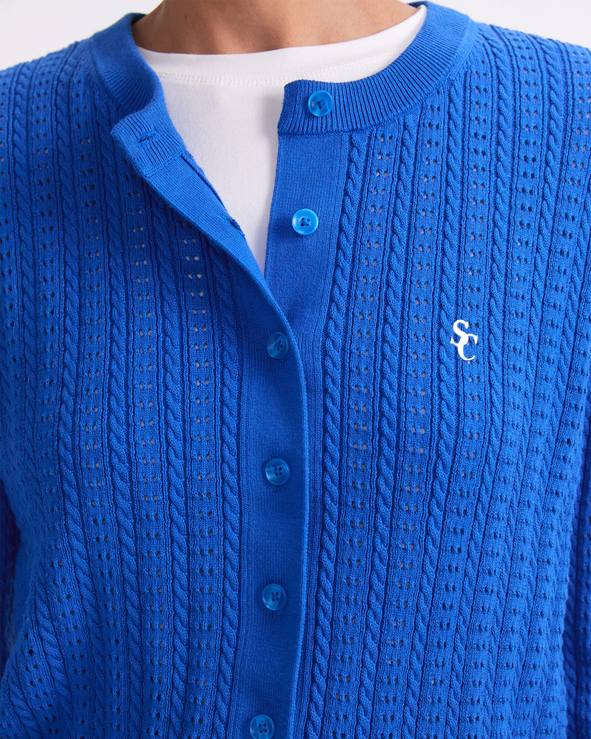 Elka Cable Pointelle Cardigan