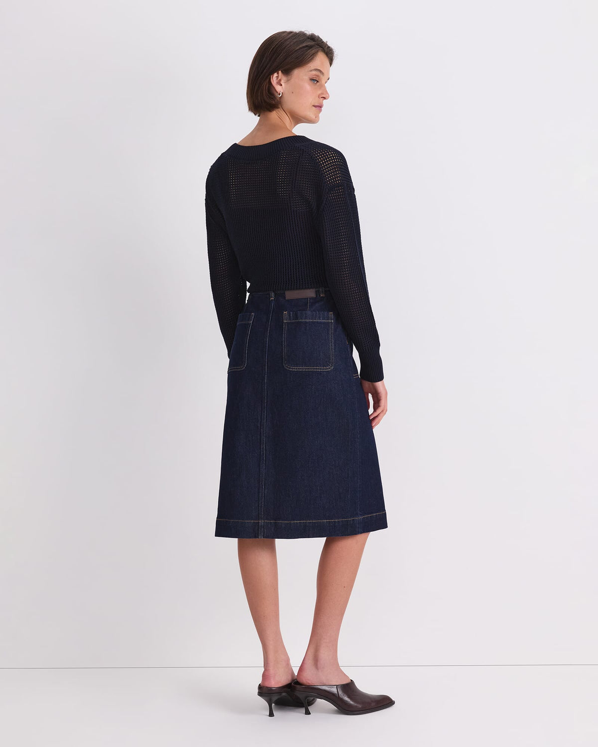 Peyton Denim Midi Skirt