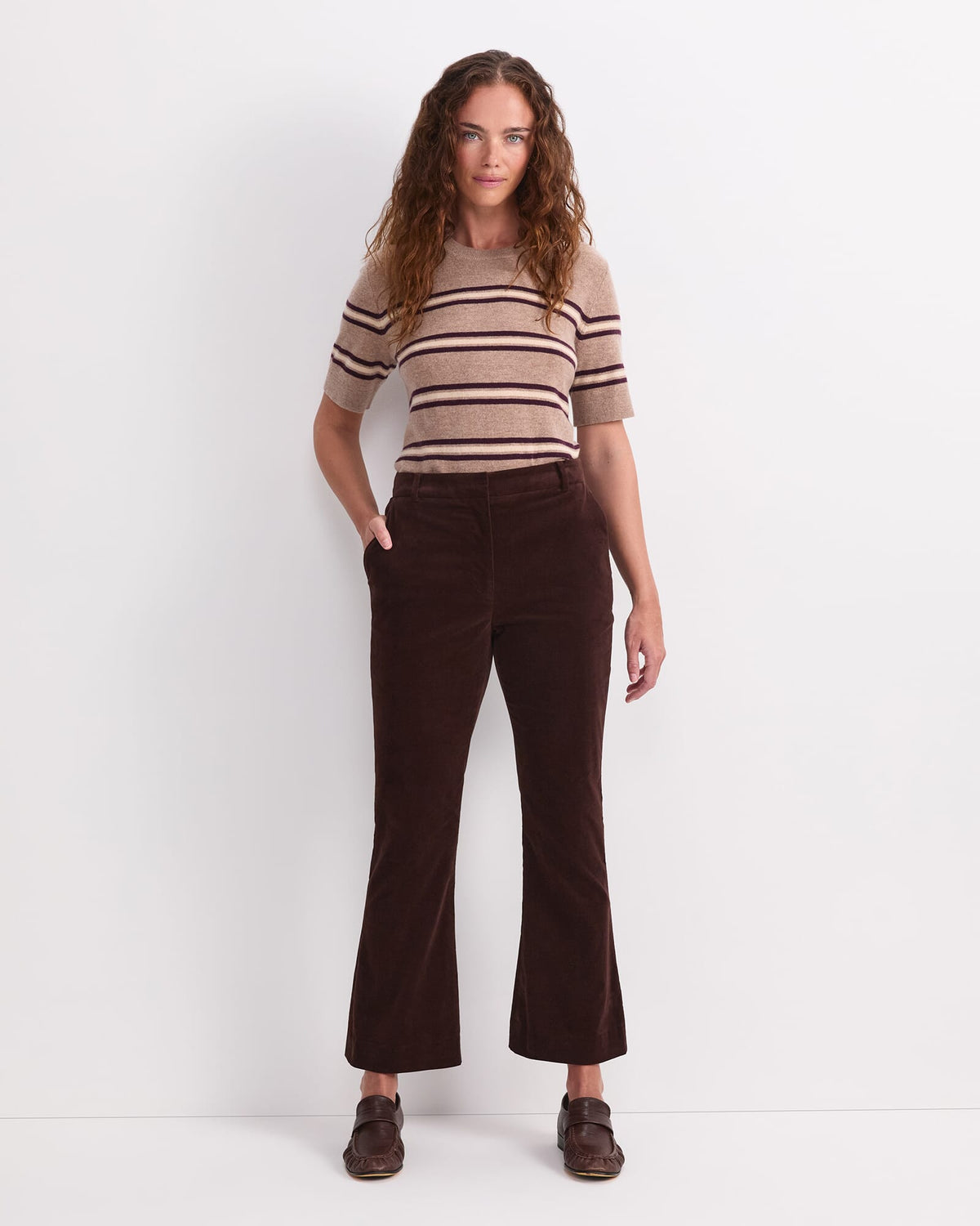 Thea Kick Flare Velvet Pant