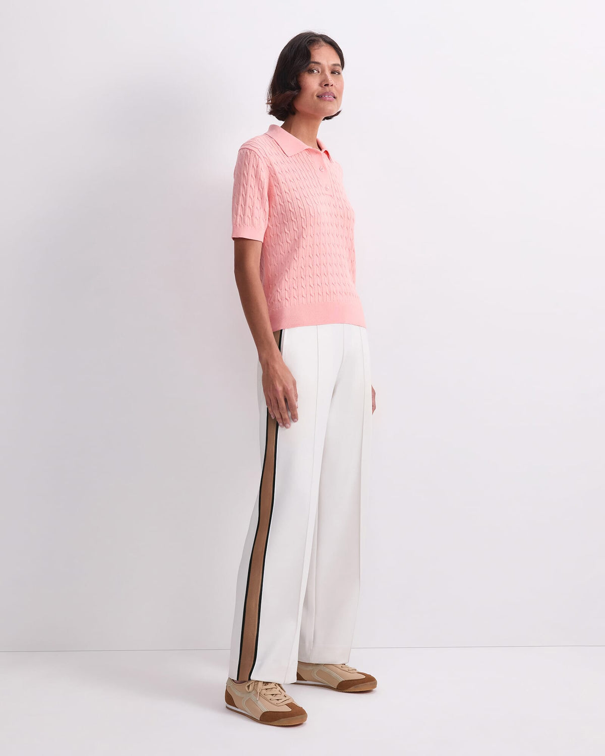 Chiffon Cotton Cable Polo