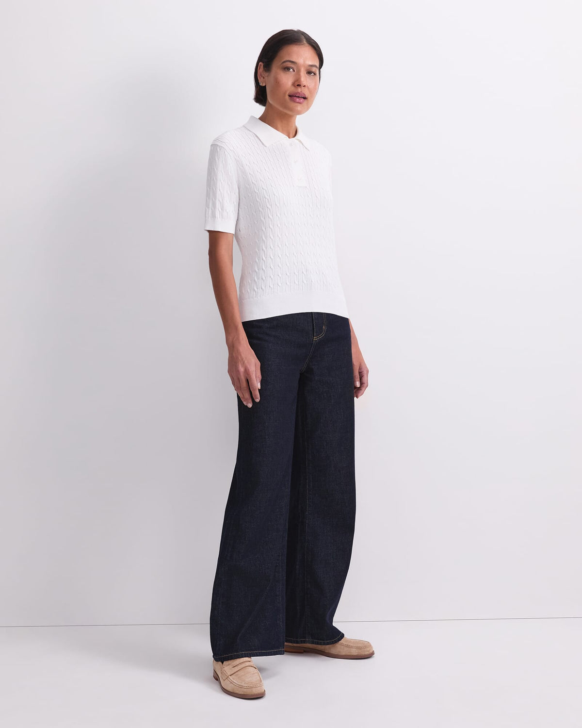 Chiffon Cotton Cable Polo