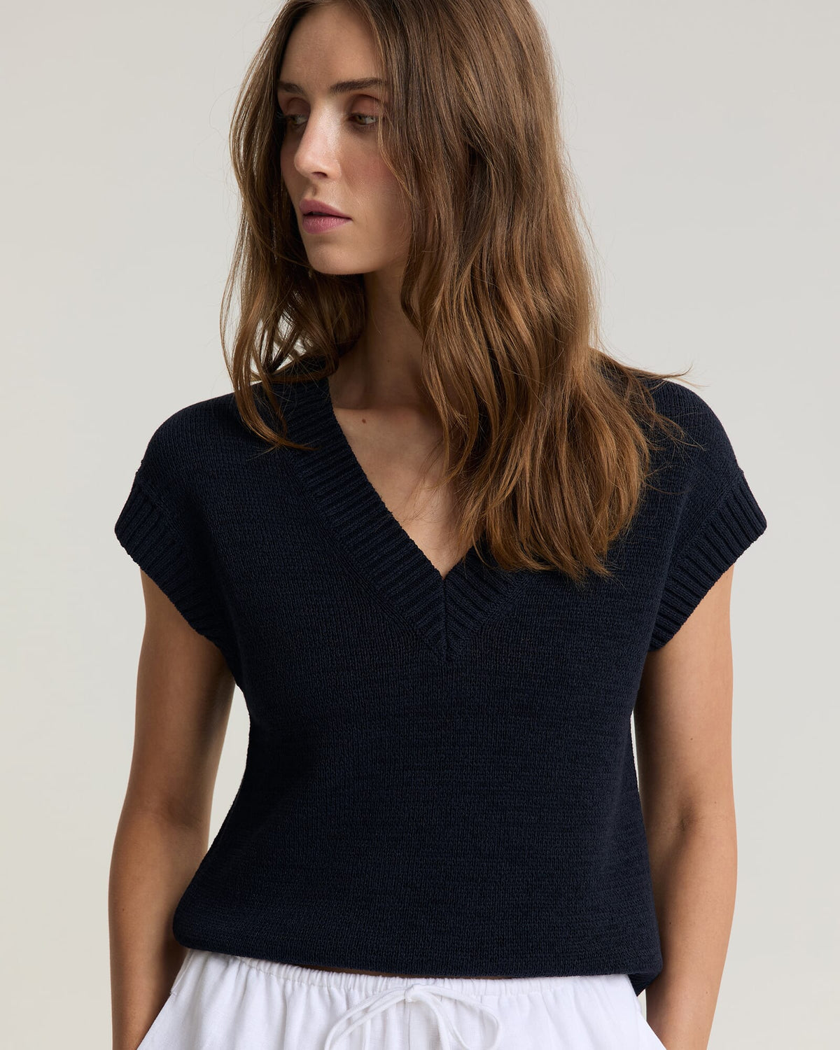 Josie Tape Yarn V-Neck Tank