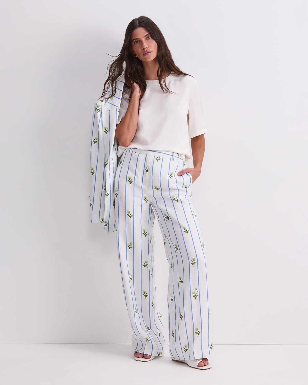 Hampton Stripe Linen Pant