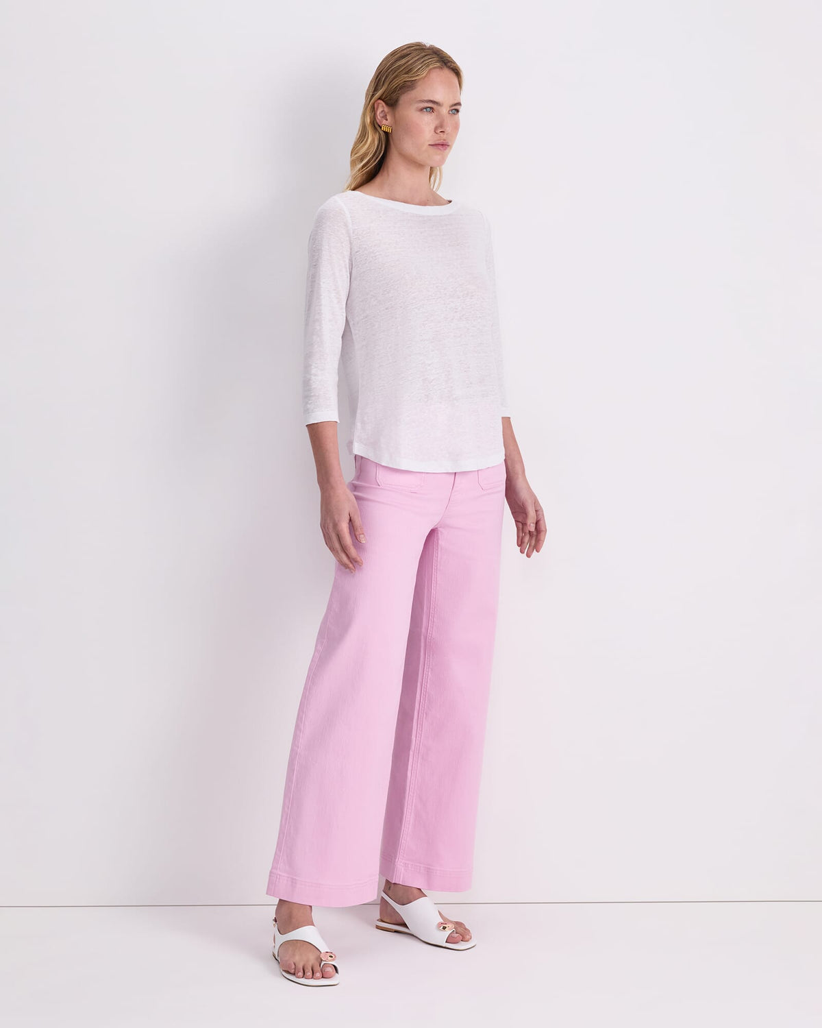 Cecile Foil Linen Top
