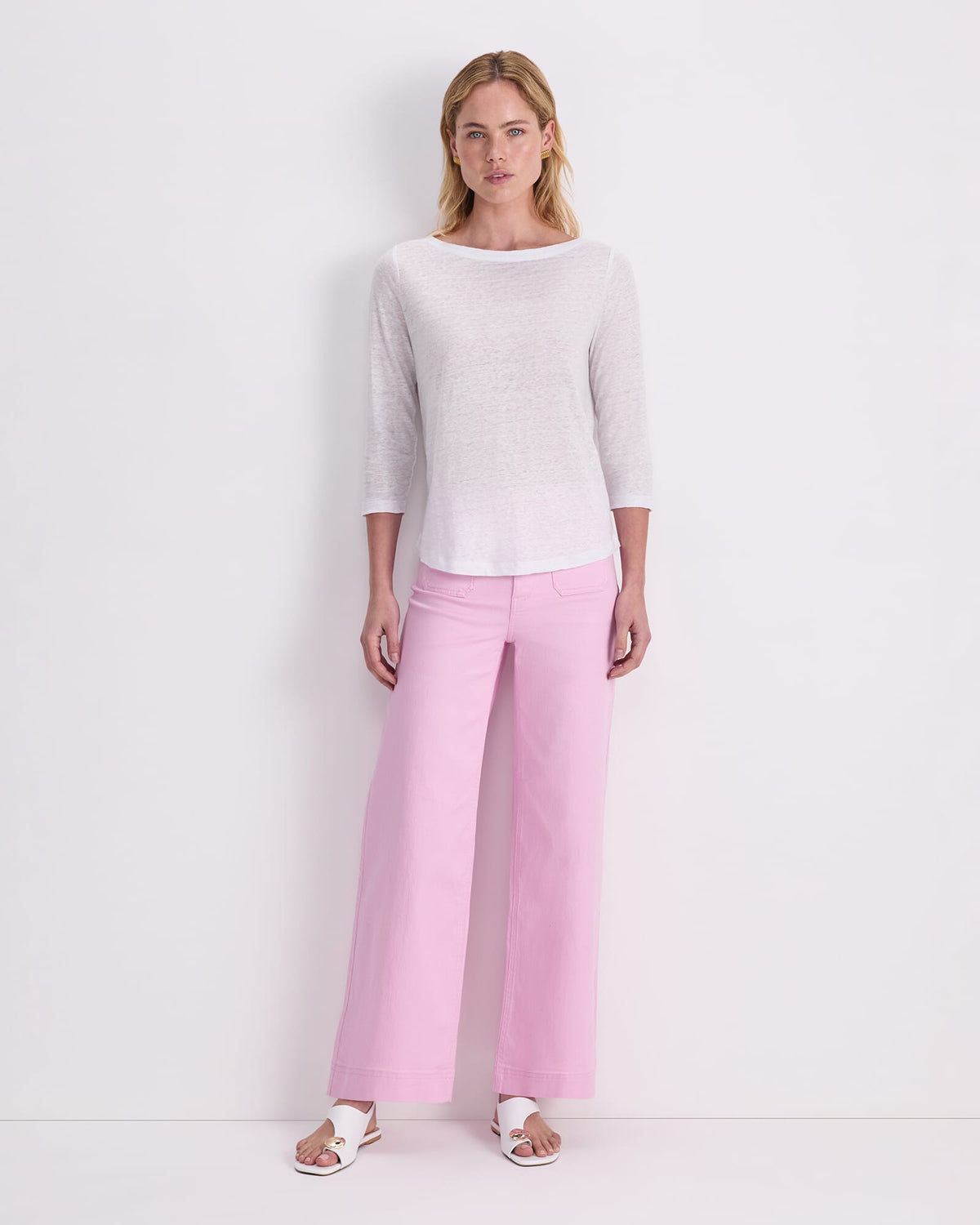 Cecile Foil Linen Top