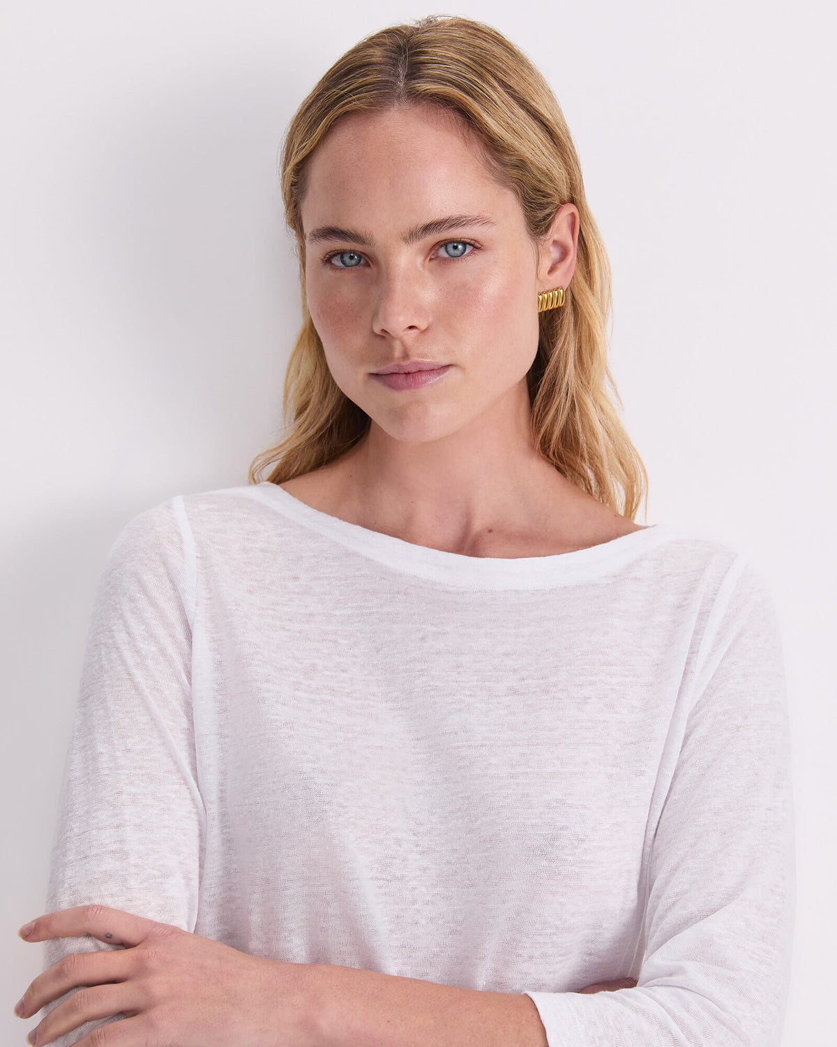 Cecile Foil Linen Top