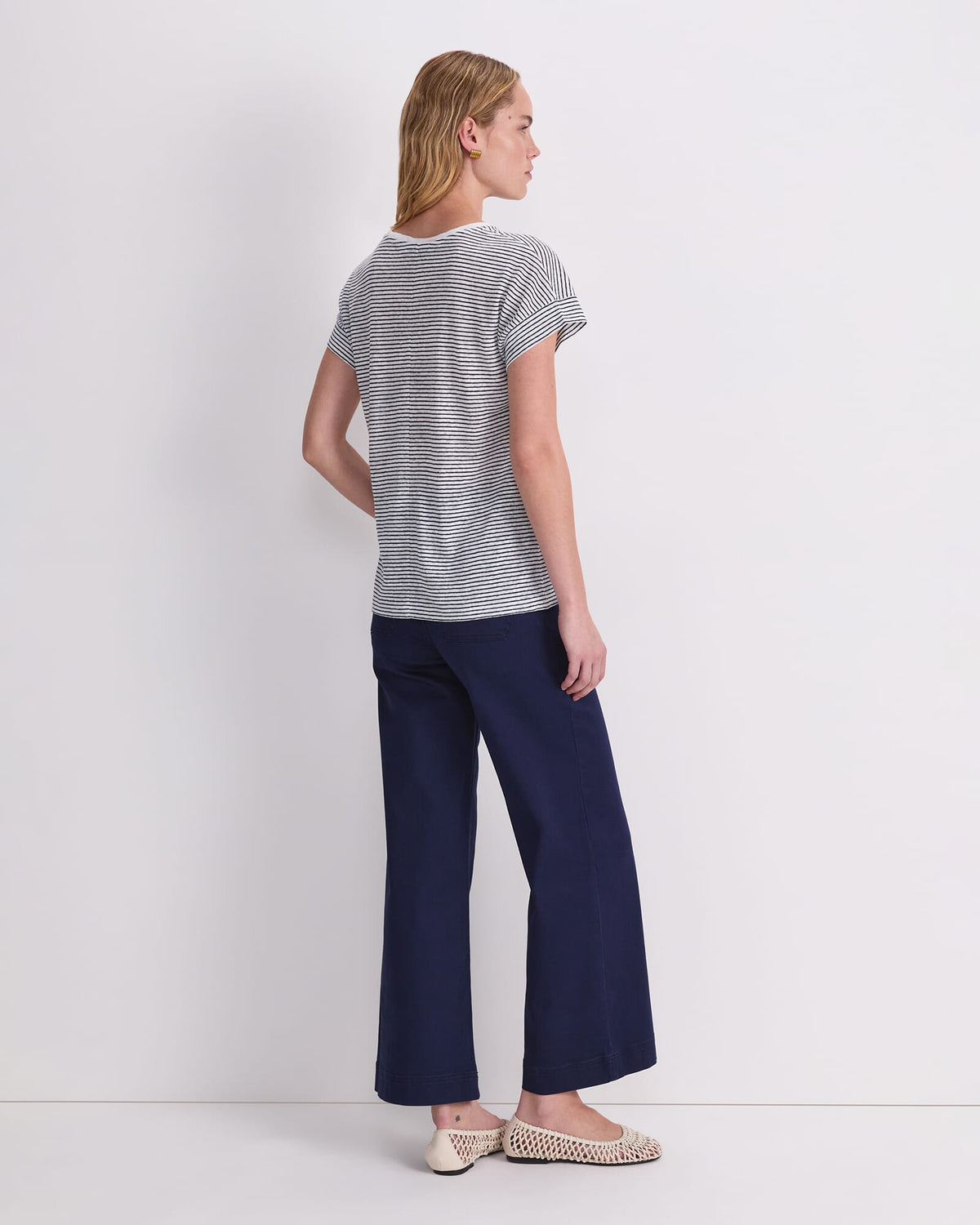 Tonia Crew Neck Linen Tee