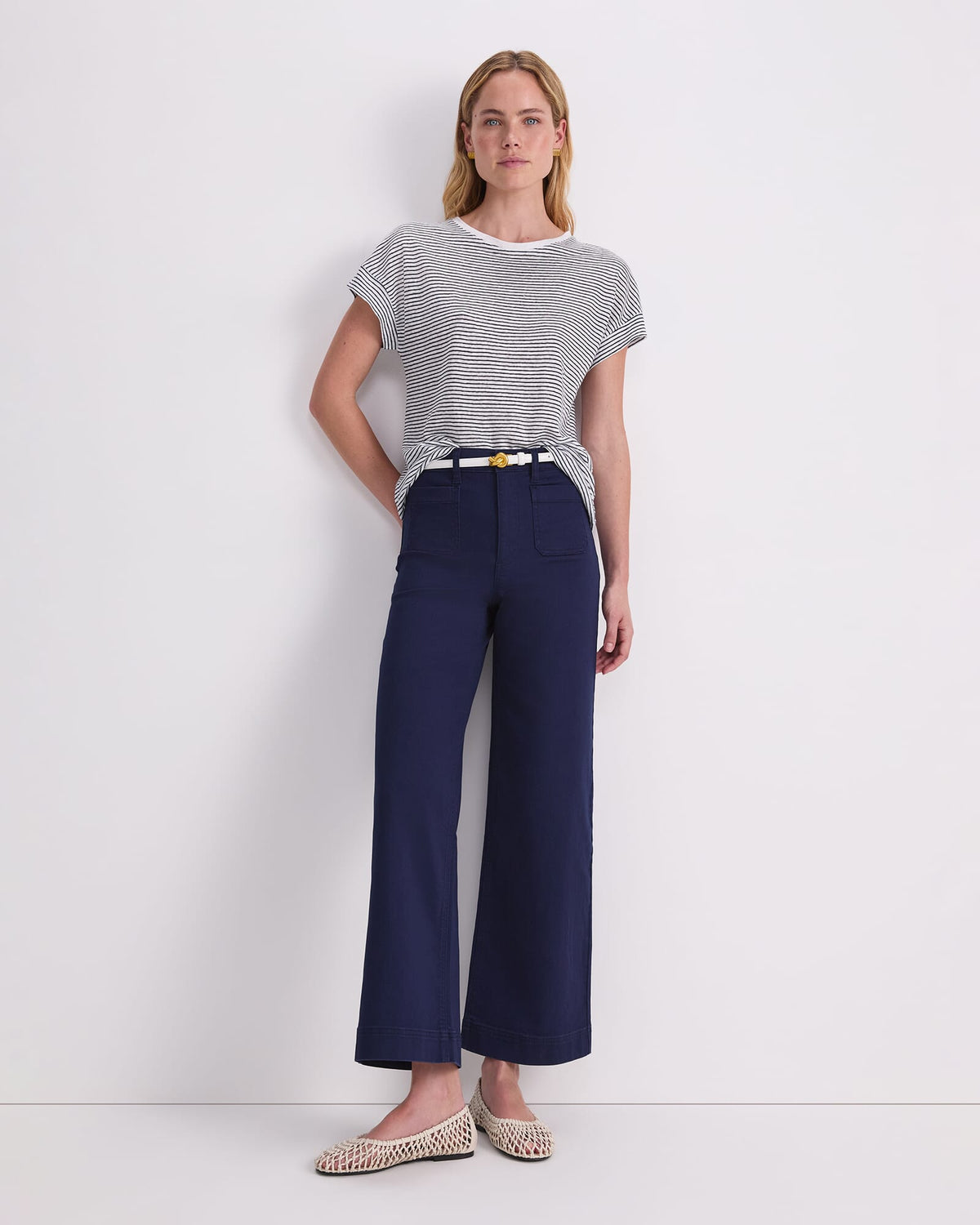 Tonia Crew Neck Linen Tee