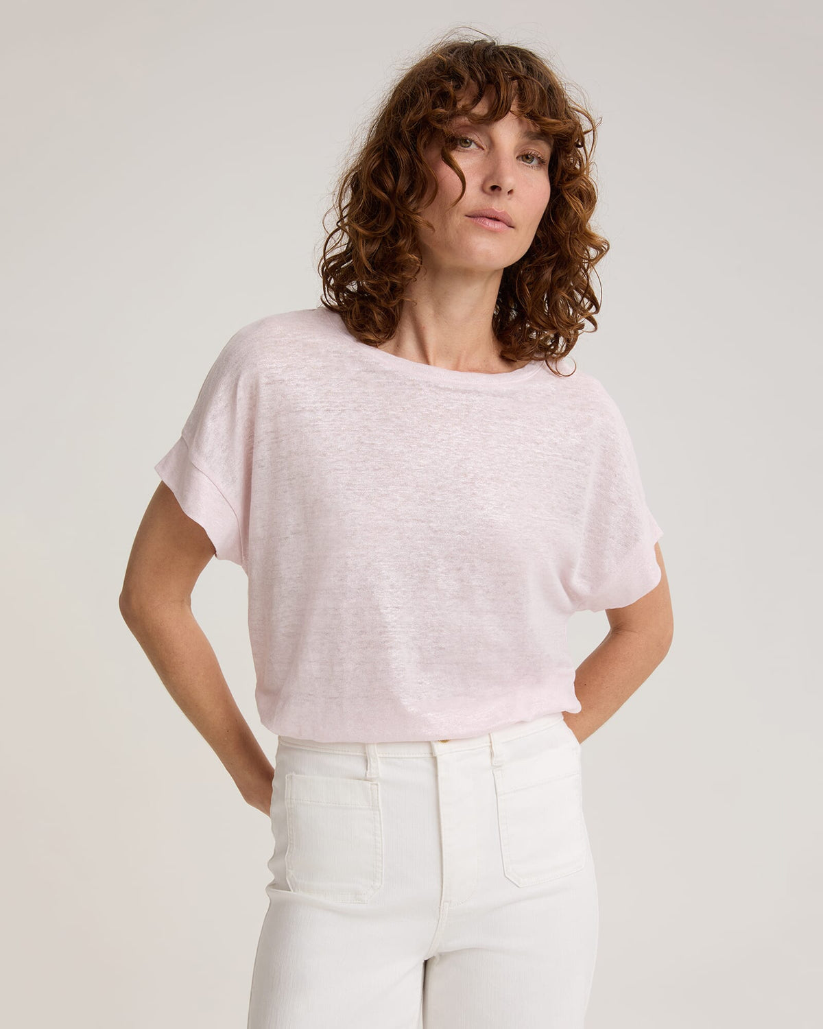 Tonia Foil Linen Tee