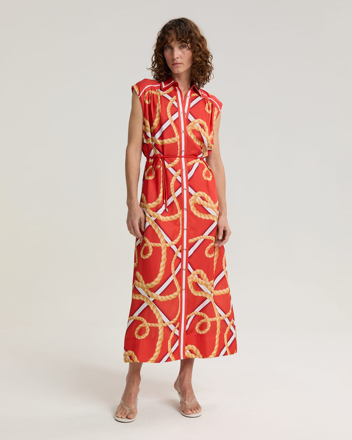 Clove Print Shirt Dress