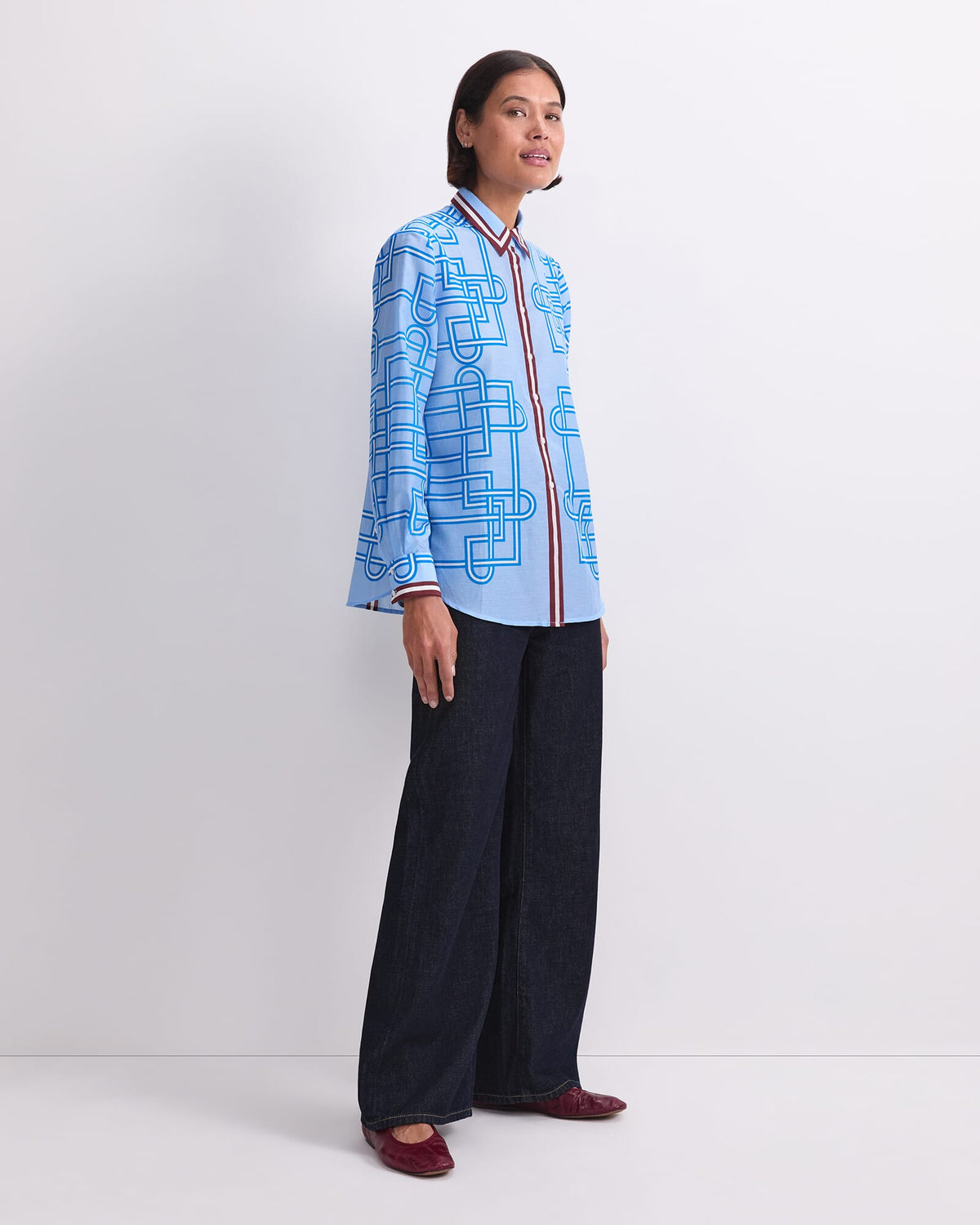 Rhodes Long Sleeve Cotton Silk Shirt