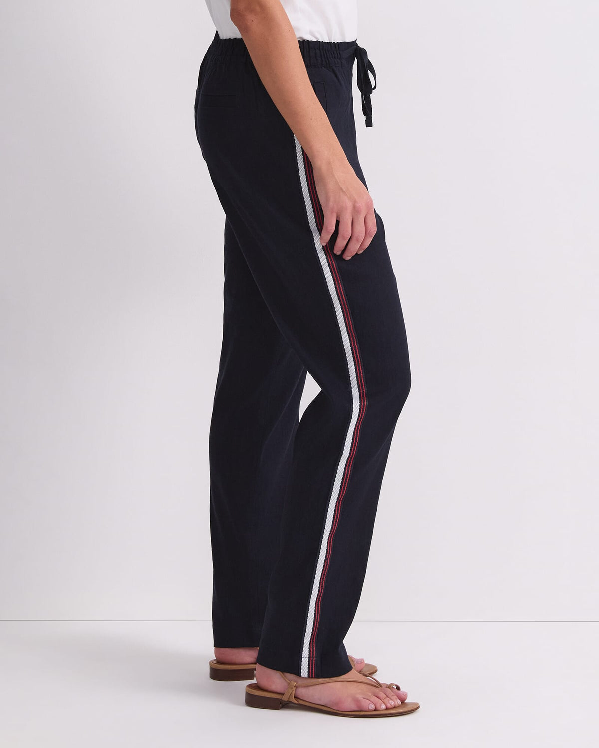 Rosa Side Stripe Linen Pant