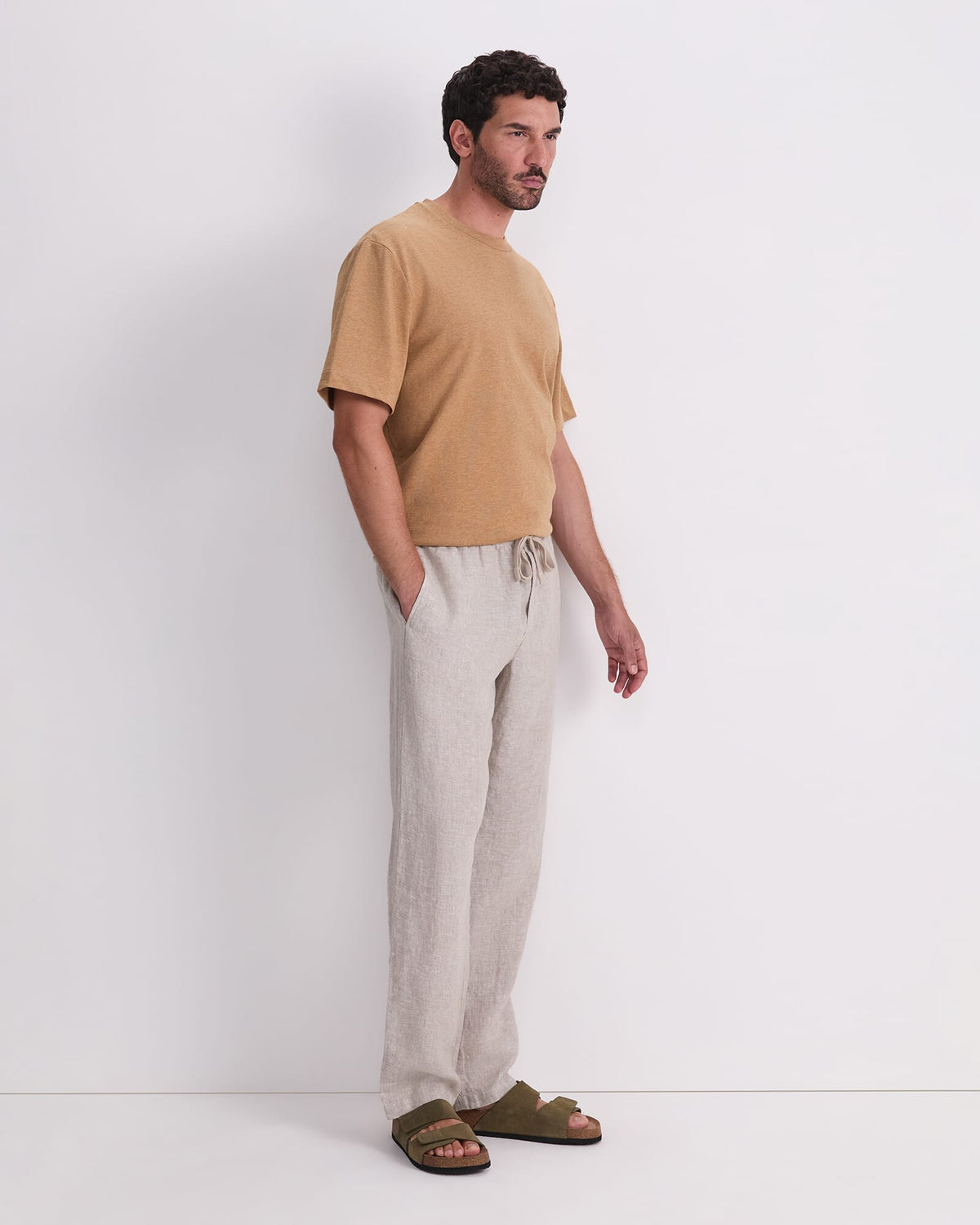Caffery Yarn-Dyed Linen Pant