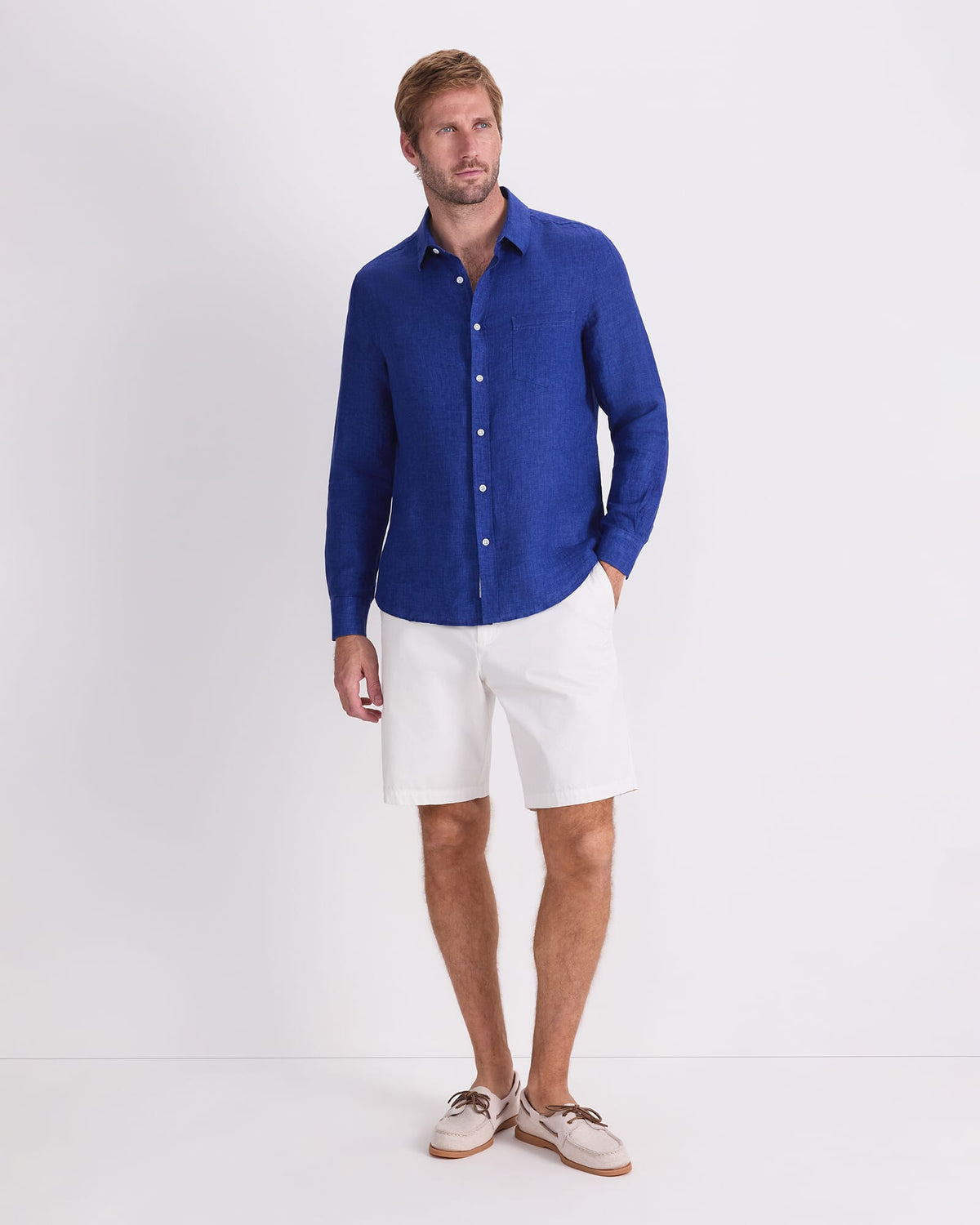 Linen Long Sleeve Delave Shirt