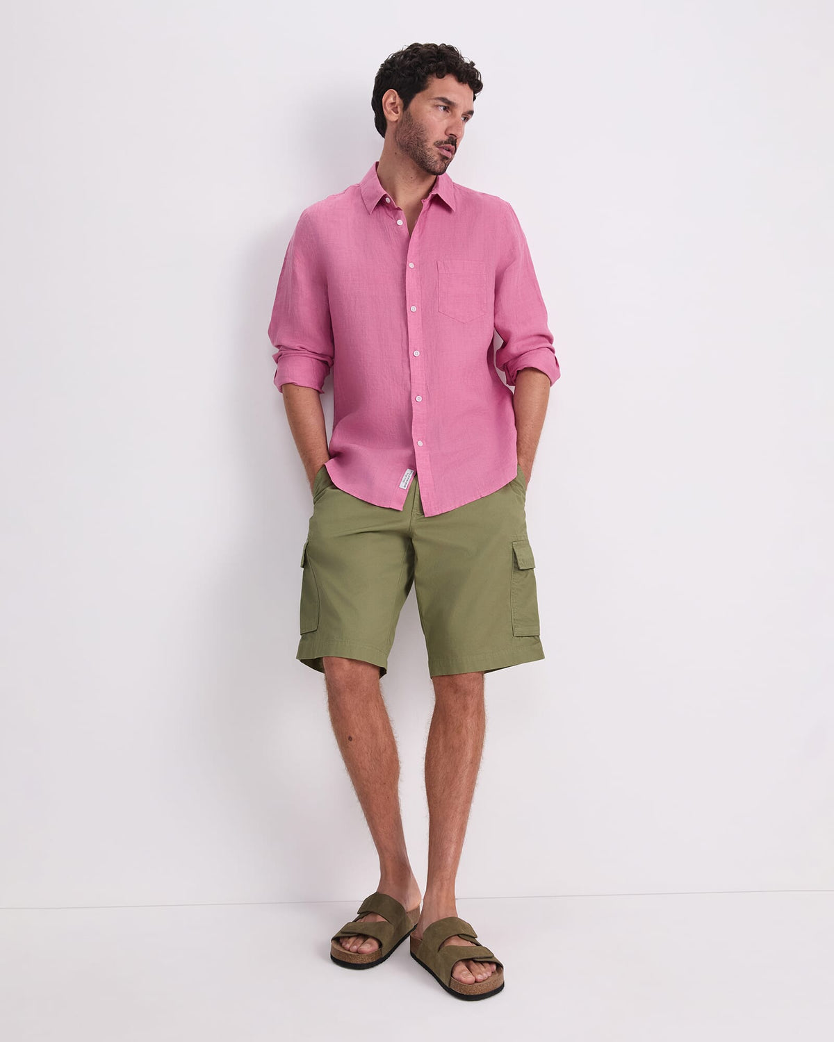 Linen Long Sleeve Delave Shirt