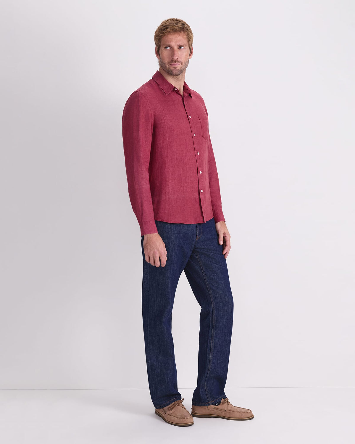 Linen Long Sleeve Delave Shirt
