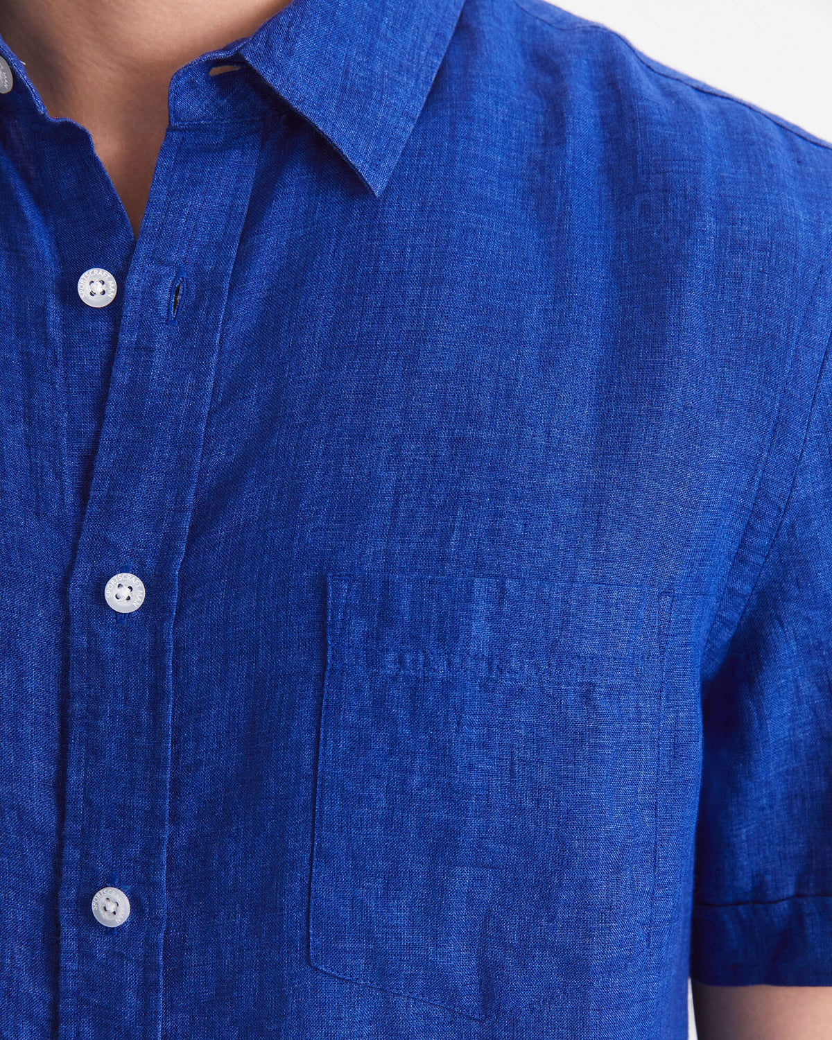 Short Sleeve Delave Linen Shirt